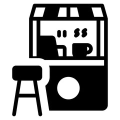 Coffee solid icon symbol sign from modern Food court collection in solid style for mobile concept and web apps design. Food and drink related vector line icon.
