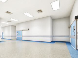 Empty in the hospital hallway