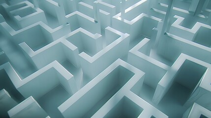 3d rendering maze in top view