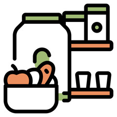 Food flat icon symbol sign from modern Food court collection in flat style for mobile concept and web apps design. Food and drink related vector line icon.