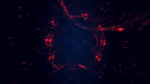 Circles and Cross Particles Loop Background