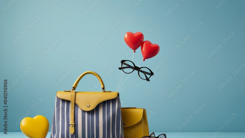 Wall mural bag with balloons