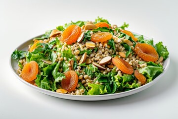 Colorful Barley-Apricot Salad with Plump Dried Apricots and Fresh Herbs