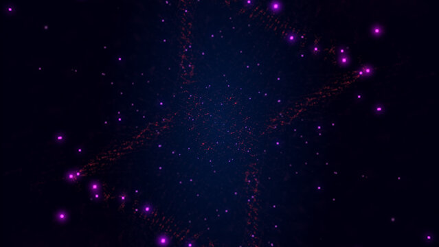 Abstract Cones Zoom Out Particles Loop Background