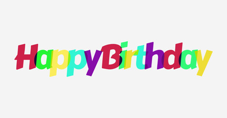Greeting happy birthday party lettering