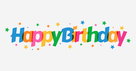 Greeting happy birthday party lettering