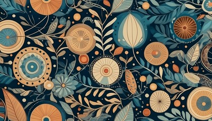 seamless pattern with flowers