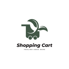 shopping cart logo vector template