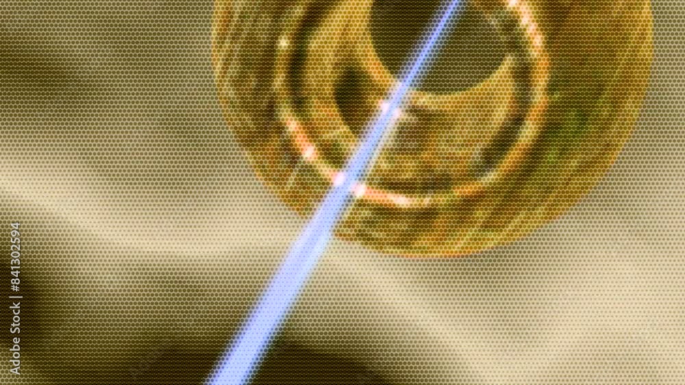 Wall mural motion background showing first person point of view flying through futuristic abstract digital tunn