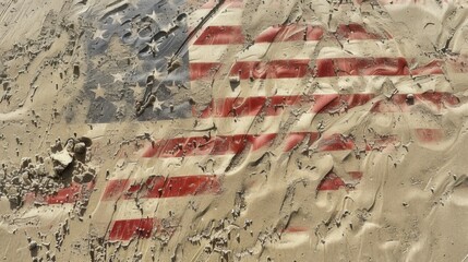 Fototapeta premium flag, flag of the united states, map, vintage, art, old