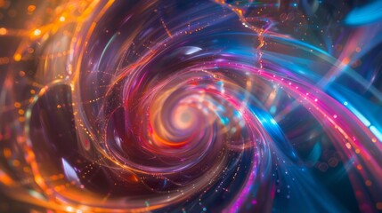 Obraz premium light, color, background, backdrop, spiral, illustration, swirl, space, fractal, design