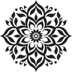 Fototapeta premium Monochrome ethnic Mandala vector isolated on a white background