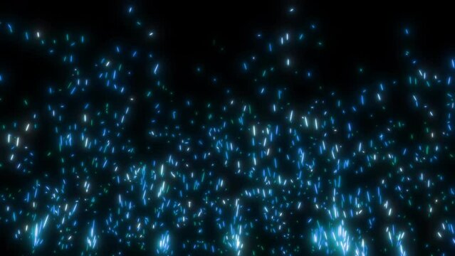 Blue particle spark effect loop animation