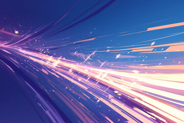 Blurred Motion Background with Dynamic Light Lines Conveying Speed and Energy - 速度とエネルギーを伝えるダイナミックな光の線を持つぼやけた動きの背景