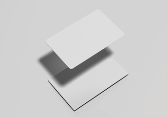 Card and Card Holder Mockup Top View Angle 4 (PSD)