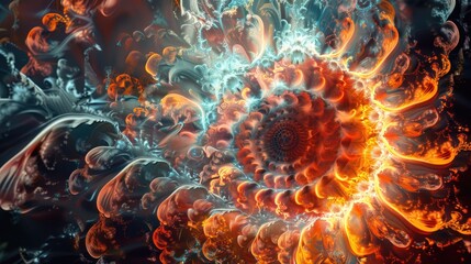 Abstract Fractal Art for Creative Design and Decoration