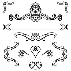 ethnic decorative vector element. Ethnic elements, decorative ornaments, traditional