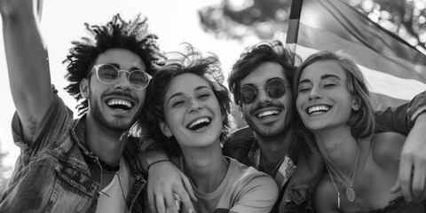 Group of friends taking a selfie or group photo