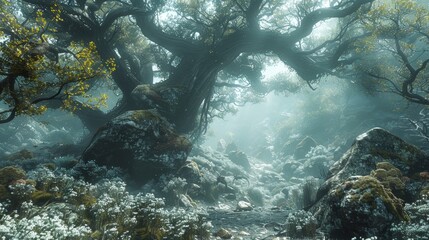 Craft a digital masterpiece featuring a surreal