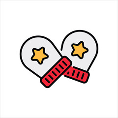 Baby Gloves vector icon