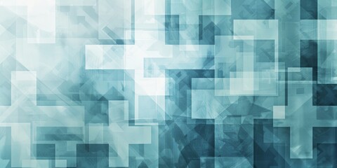 Simplified Abstract Blue Medical Crosses