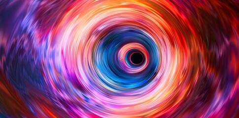 Abstract colorful spiral background with a black hole, wormhole or space time tunnel concept
