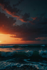 Obraz premium sunset over the ocean