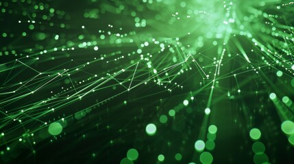 Green Abstract Digital Network Illustration