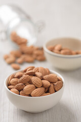 Almond nuts, Ingredient for making vegetarian and healthy food