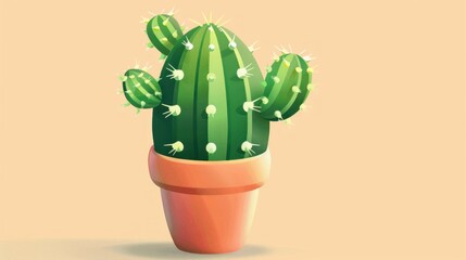 Cactus vector illustration wallpaper