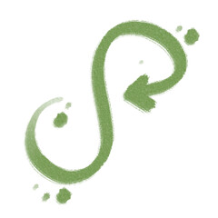 Obraz premium Circular economy icon drawing An endless and limitless circular economy concept for business growth and a sustainable future against the background of nature and the environment.