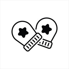 Baby Gloves vector icon