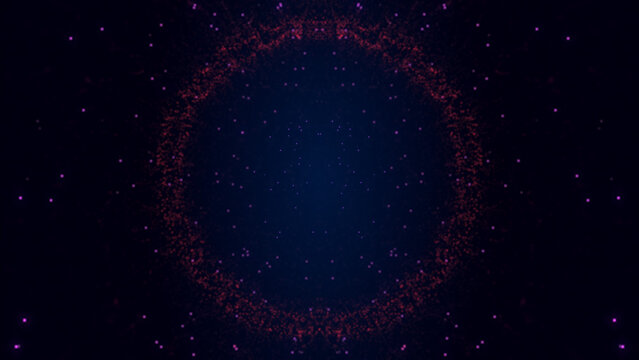Big Circle Looping Particles Background