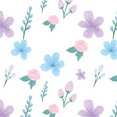 seamless pattern with flowers