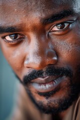 A close-up portrait of a man with a beard