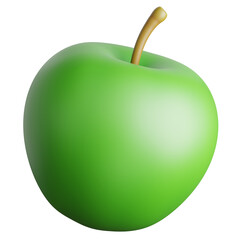 3d render of green apple.