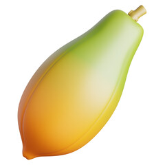 3d render of papaya.