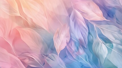 Fototapeta premium abstract pastel leaves on light colors, colorful, abstract wallpaper