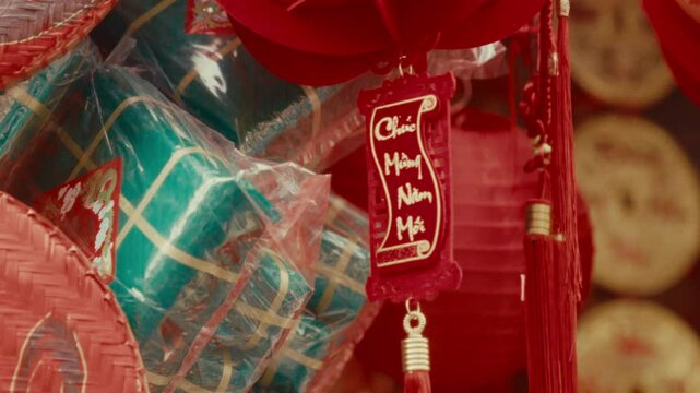 Traditional Lunar New Year Decorations in Vietnam - Close Up