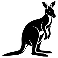 kangaroo vector icon illustration