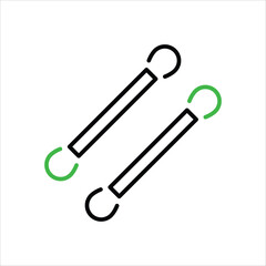 Obraz premium Cotton Swab vector icon
