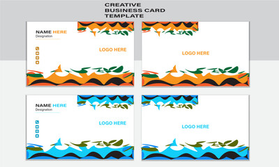 Naklejka premium Creative and modern Business card template. Corporate business card layout. Creative and clean business card.