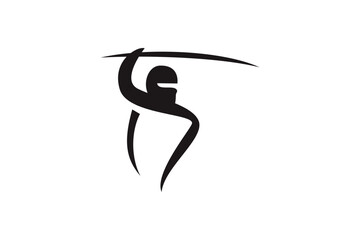 silhouette of a person with a sword