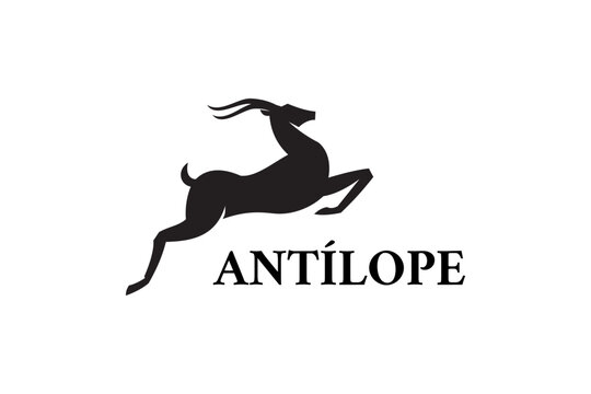 antilope logo vector simple grpahic animal