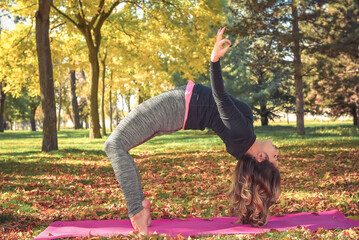 Girl doing a Yoga pose