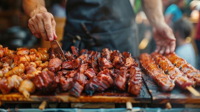 Skilled waiter elevating festive occasion with exceptional service at upscale restaurant event