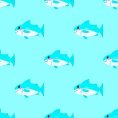 seamless pattern with fishes