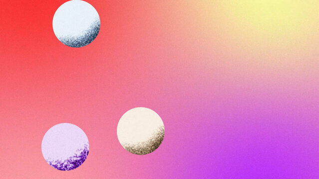 3 Circles Grainy Texture Loop Background 4K 1:1 16:9 9:16