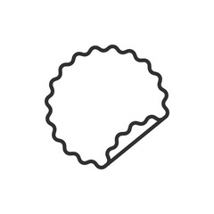 Sticker, linear icon. Line with editable stroke