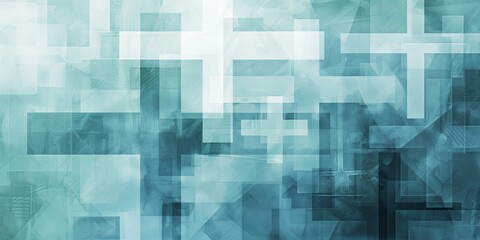 Obraz premium Simplified Abstract Blue Medical Crosses